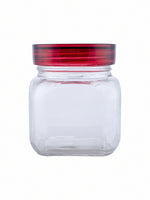 Glass Jar Set with Red Lid (Set of 3 pcs)