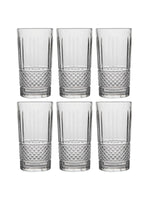 Glass Tumbler Set with Diamond Design (Set of 6 pcs)