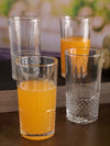 Glass Tumbler Set with Diamond Design (Set of 6 pcs)