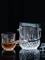 Roxx Glass Long Champ Ice Bucket Set (Set of 6pcs Tumbler & 1pc Bucket with Steel Tong)