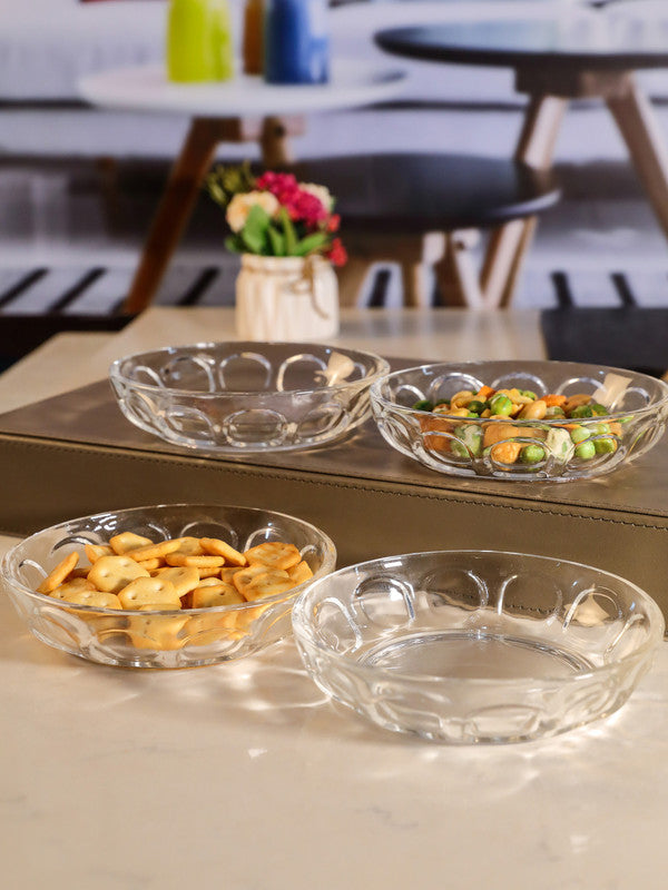 Roxx Glass Snack Plate (Set of 4pcs)