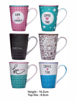 Roox Porcelaine  Tea & Coffee Mug (Set of 6pcs)