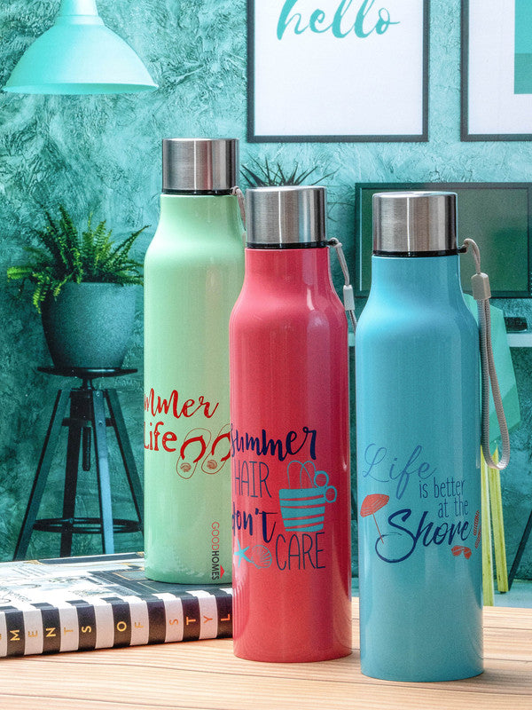 Goodhomes Sports Water Bottles with Lid (Set of 3pcs)