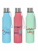 Goodhomes Sports Water Bottles with Lid (Set of 3pcs)