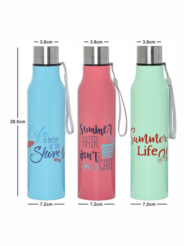 Goodhomes Sports Water Bottles with Lid (Set of 3pcs)