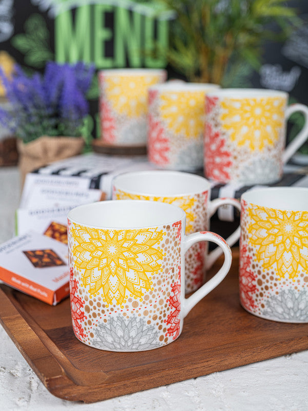 Bone China Tea & Coffee Mug (Set of 6pcs)