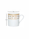 Sonaki Bone China Coffee/Tea Mugs with Gold Print (Set of 6pcs)