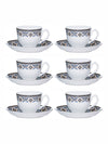 Bone China Coffee/Tea Cup Saucer Set of 6pcs Cup & 6pcs Saucer