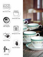 Sonaki Bone China Coffee/Tea Cup & Saucer (Set of 6pcs Cup & 6pcs Saucer)