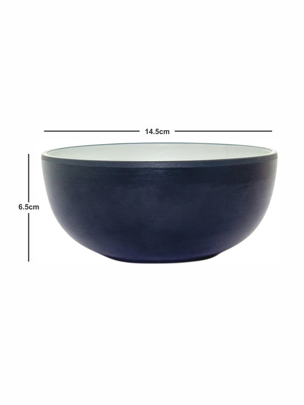Servewell Double Toned Serving Bowl Set (Set of 2pcs) - 14.5cm Brown Terraclay
