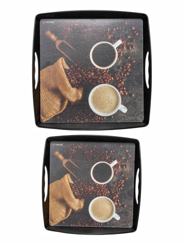 Servewell Tray Set 2 pc Bliss Square - Decaf
