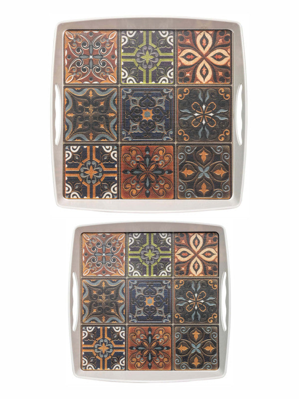 Servewell Tray Set 2 pc Bliss Square - Morocco