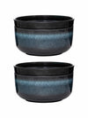 Servewell Dome Black Serving Bowl with Lid Set 2+2 pc  - Cosmos