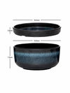 Servewell Dome Black Serving Bowl with Lid Set 2+2 pc  - Cosmos