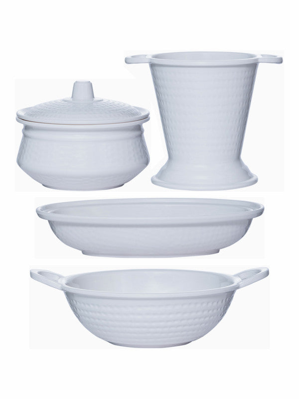 Servewell Dotted Indian Serving Set 5 pc - White