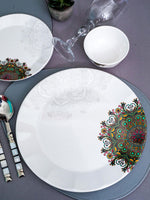 Servewell Dinner Set 12pcs Dora - Ethnicity (Set of 4pcs Dinner Plate, 4pcs Side Plate & 4pcs Veg. Bowl)