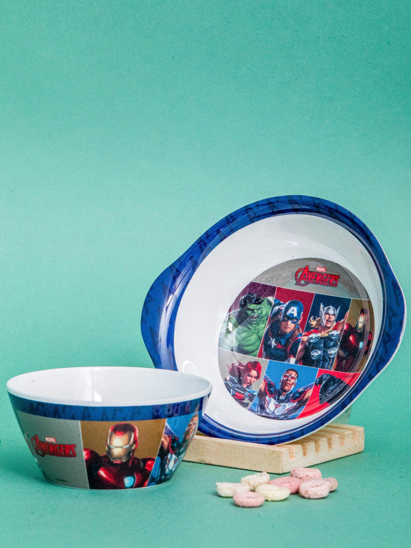 Servewell Melamine Bowl With Handle and Cone Bowl Kids Set - Avengers (Set - of 2pcs)