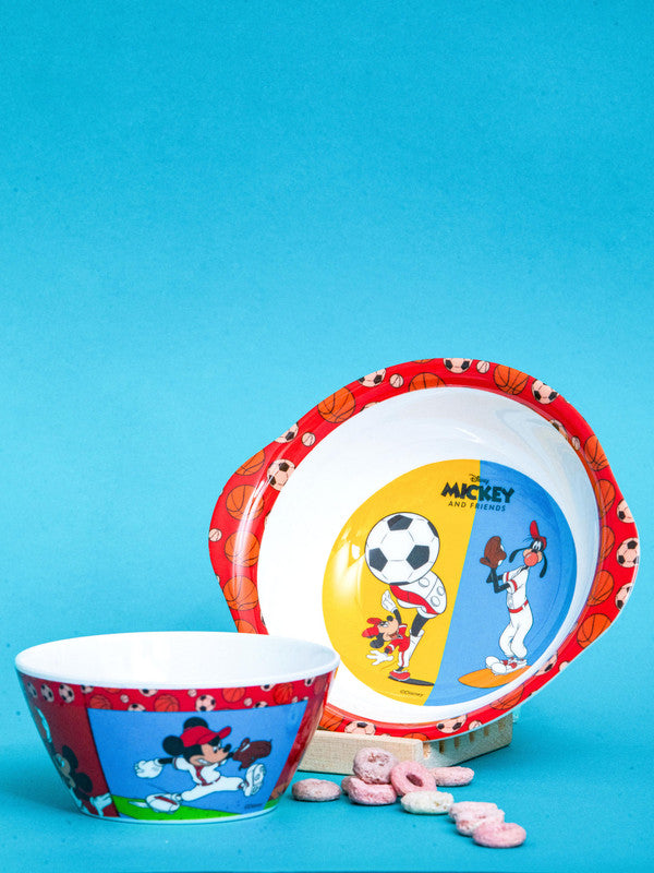 Servewell Melamine Bowl With Handle and Cone Bowl Kids Set - Mickey (Set - of 2pcs)