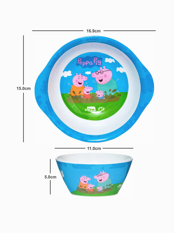 Servewell Melamine Bowl With Handle and Cone Bowl Kids Set - Peppa Pig (Set - of 2pcs)