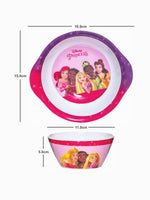 Servewell Melamine Bowl With Handle and Cone Bowl Kids Set - Princess (Set - of 2pcs)