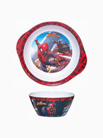 Servewell Melamine Bowl With Handle and Cone Bowl Kids Set - Spiderman (Set - of 2pcs)