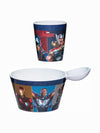 Servewell Melamine Fries Dip Bowl and Kids Glass Kids Set - Avengers (Set - of 2pcs)