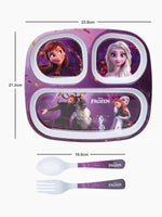 Servewell Melamine Rectangular Kids Set (Plate, Fork & Spoon) Frozen (Set of 3pcs)