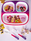Servewell Melamine Rectangular Kids Set (Plate, Fork & Spoon) Princess (Set of 3pcs)