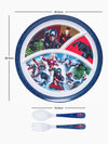 Servewell Melamine Round Kids Set (Plate, Fork & Spoon) Avengers (Set of 3pcs)