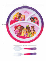 Servewell Melamine Round Kids Set (Plate, Fork & Spoon) Princess (Set of 3pcs)