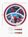 Servewell Melamine Round Kids Set (Plate, Fork & Spoon) Spiderman (Set of 3pcs)
