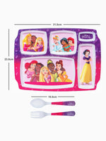 Servewell Melamine Rectangle Kids Set (Plate, Fork & Spoon) Princess (Set of 3pcs)