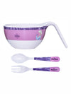 1 pc Maggie Bowl and 1 pc Fork and Spoon Set 3 pc - Frozen