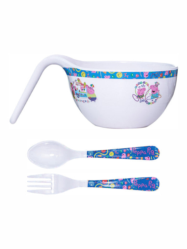 1 pc Maggie Bowl and 1 pc Fork and Spoon Set 3 pc - Peppa Pig