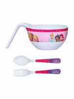Servewell Melamine Maggie Kids Set (Plate, Fork & Spoon) Princess (Set of 3pcs)