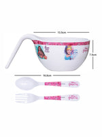 1 pc Maggie Bowl and 1 pc Fork and  Spoon Set 3 pc - Princess