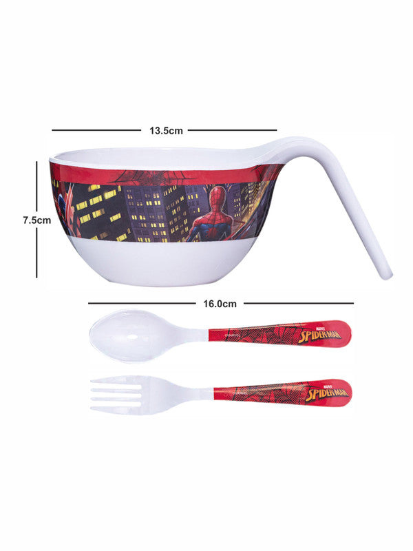 1 pc Maggie Bowl and 1 pc Fork and Spoon Set 3 pc - Spiderman
