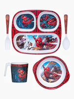 Servewell Melamine Kids Set (Plate, Fork & Spoon) Spiderman (Set of 5pcs)