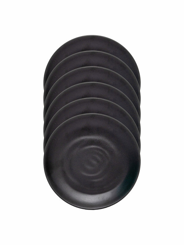 Servewell Small Plate Set 6 pc Persian Round 18 cm - Black
