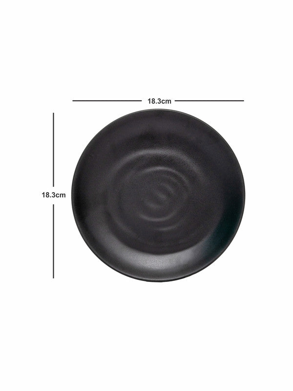 Servewell Small Plate Set 6 pc Persian Round 18 cm - Black
