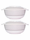 Servewell Serving Casserole with Lid Set 2 + 2 pc Rnd 19 cm - Checkers
