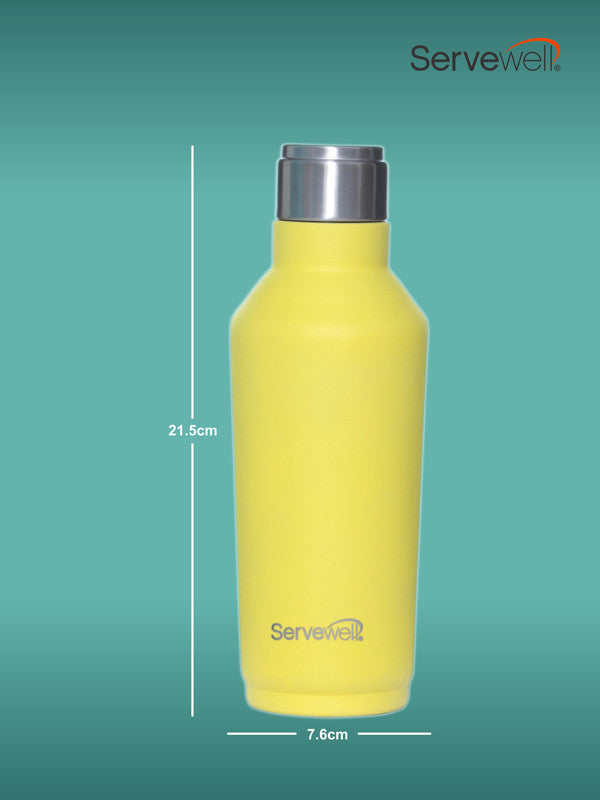 Servewell 1 pc Alaska - SS Single Wall Bottle 675 ml - Lemon Yellow