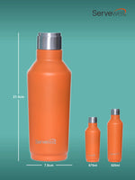 Servewell 1 pc Alaska - SS Single Wall Bottle 675 ml - Sunset Orange