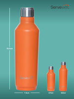 Servewell 1 pc Alaska - SS Single Wall Bottle 820 ml - Sunset Orange