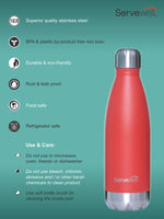 Servewell 1 pc Bali - SS Single Wall Bottle 750 ml - Fuji Red