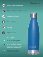 Servewell 1 pc Bali - SS Single Wall Bottle 750 ml - Imperial Blue