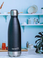 Servewell 1 pc Bali - SS Single Wall Bottle 750 ml - Jet Black