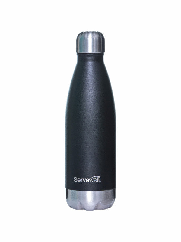 Servewell 1 pc Bali - SS Single Wall Bottle 750 ml - Jet Black