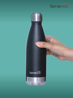 Servewell 1 pc Bali - SS Single Wall Bottle 750 ml - Jet Black