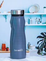 Servewell 1 pc Congo - SS Single Wall Fridge Bottle 1000 ml - Grey